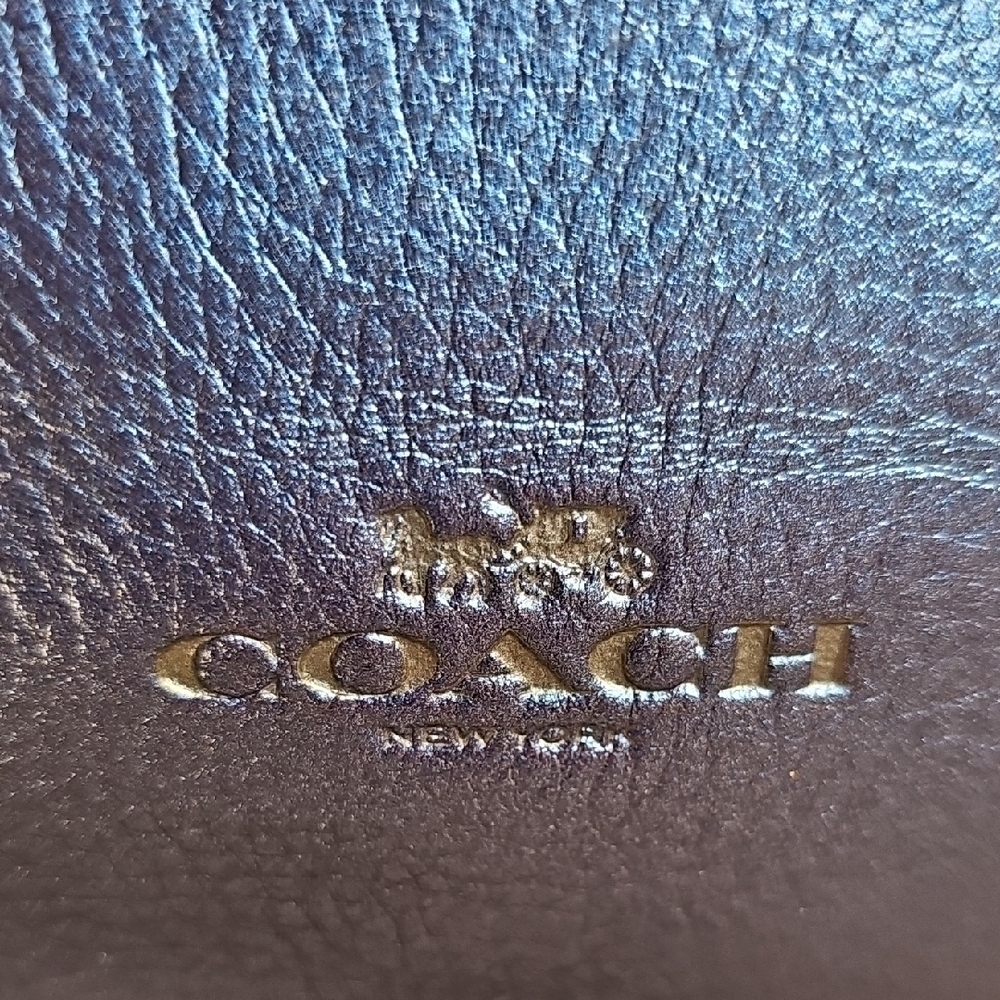 Coach 2017 Large Hologram Derby Tote Metallic Blue - Picture 6 of 17